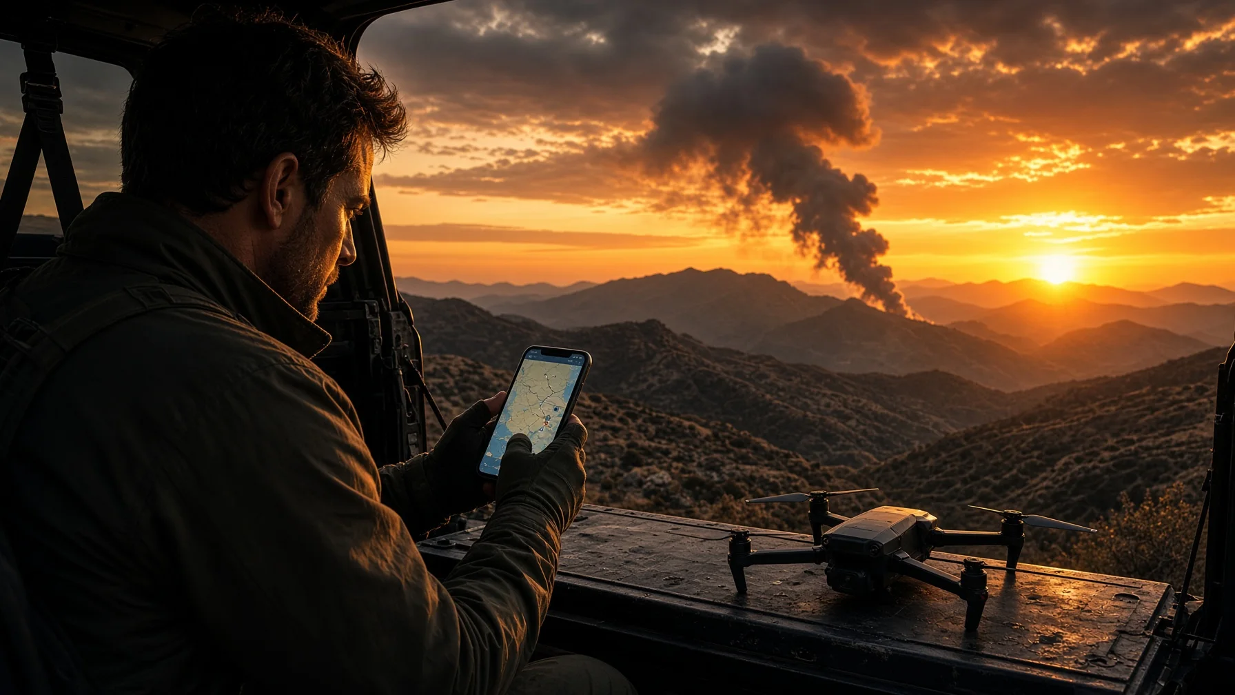 Alabama drone pilot checking wildfire airspace restrictions before a flight
